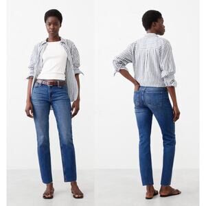 Banana Republic Mid-Rise Slim Raw-Hem Jean women's Size 34/18 Tall‎